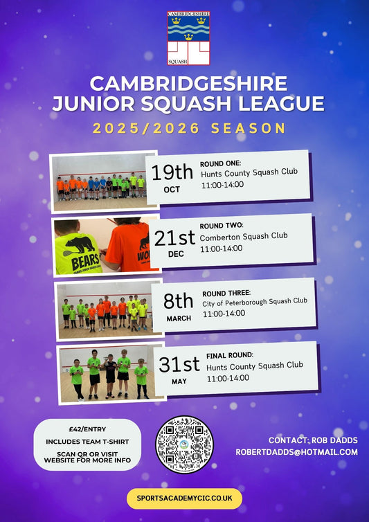 Cambridgeshire Junior Squash League 2025/2026
